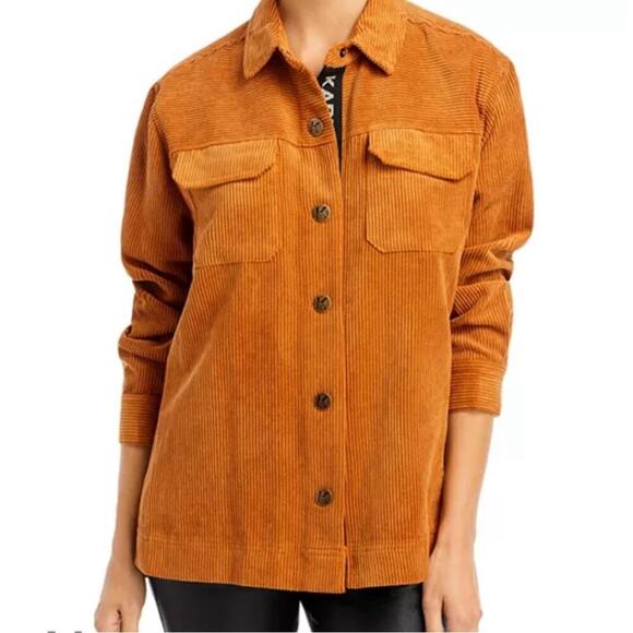 Karl Lagerfeld •Paris• Woman’s Size L Corduroy Long-sleeved Button-down - Picture 1 of 9